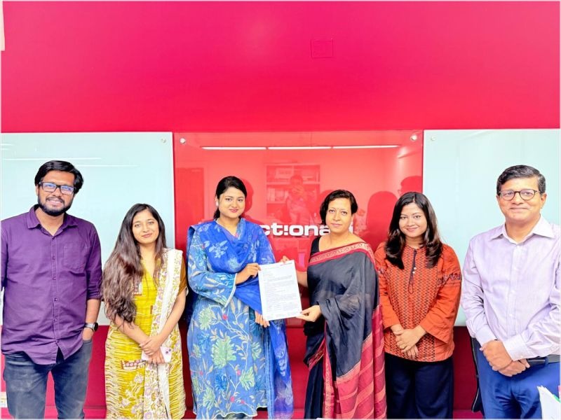 SusNex Ltd team and ActionAid Bangladesh representatives at the official signing ceremony.