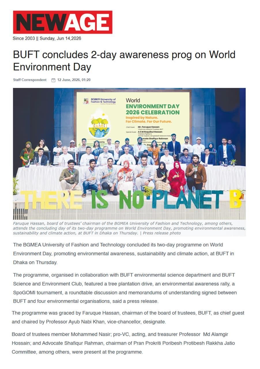 BUFT students and faculty attending World Environment Day 2026 celebrations supported by SusNex.